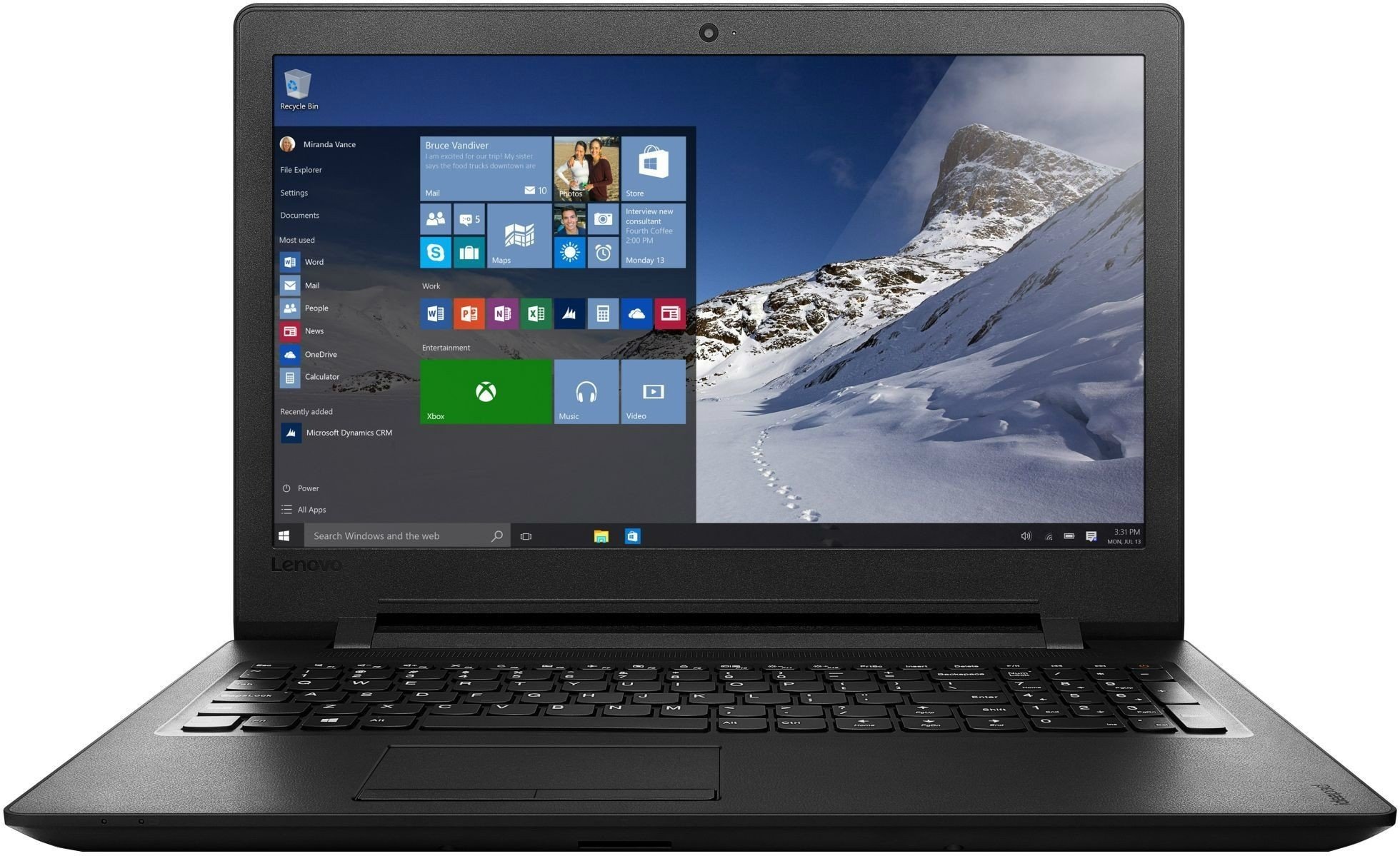 Ноутбук Lenovo ideapad 110-15ACL Black (80TJ005WRA). Официальный