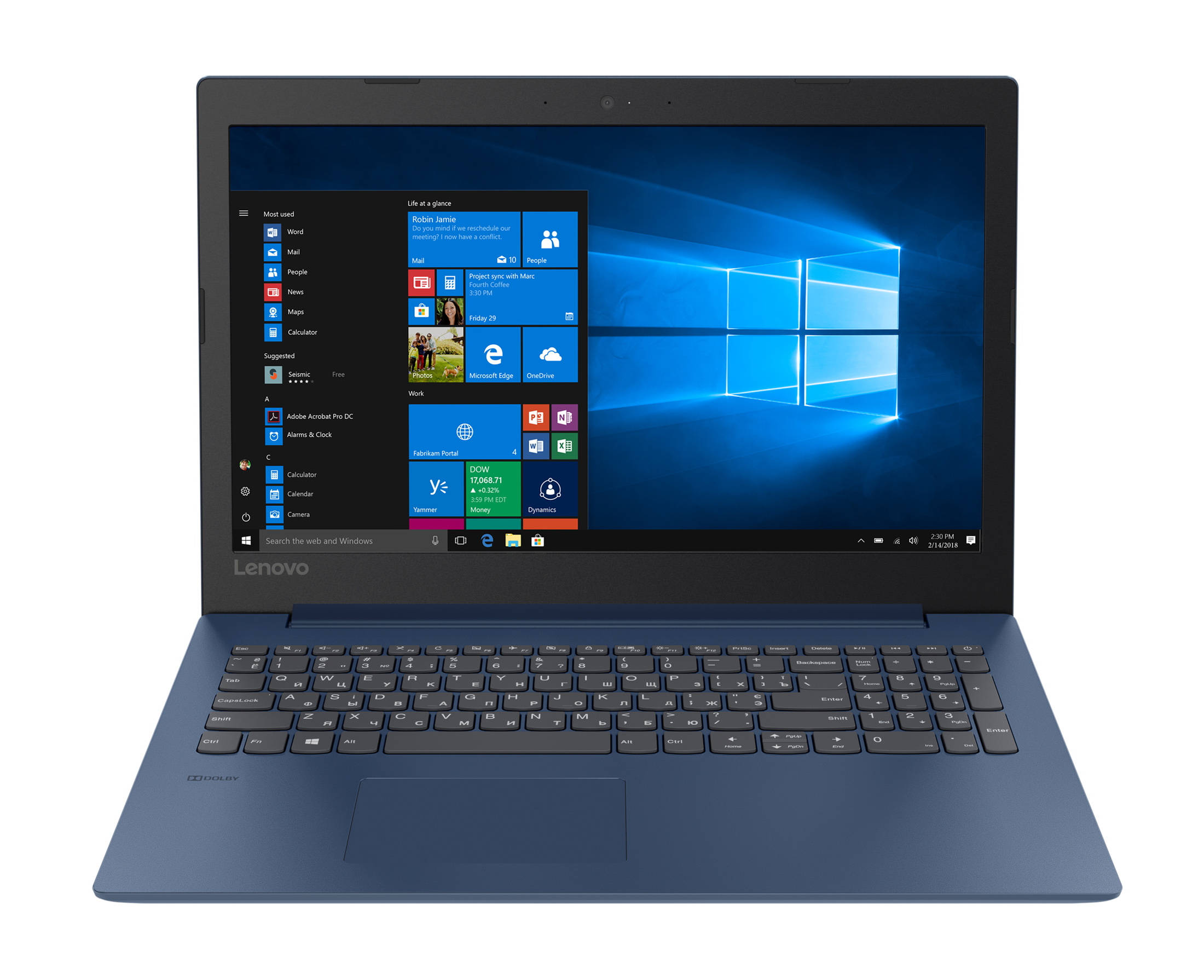 Ноутбук Lenovo ideapad 330-15IGM Midnight Blue (81D100Q6RA
