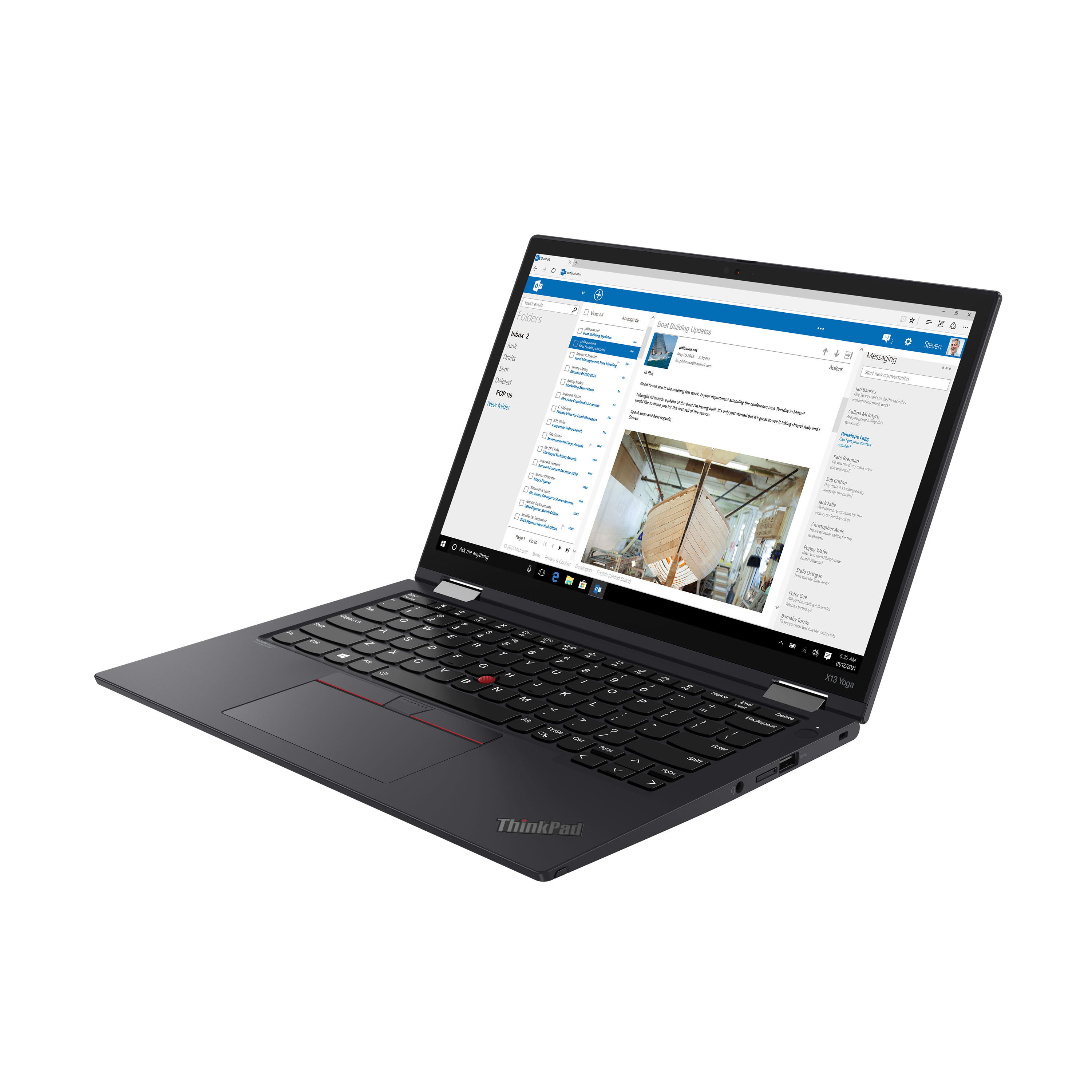 Ноутбук ThinkPad X13 Yoga Gen 2 Black (20W8000WRA) - купить в