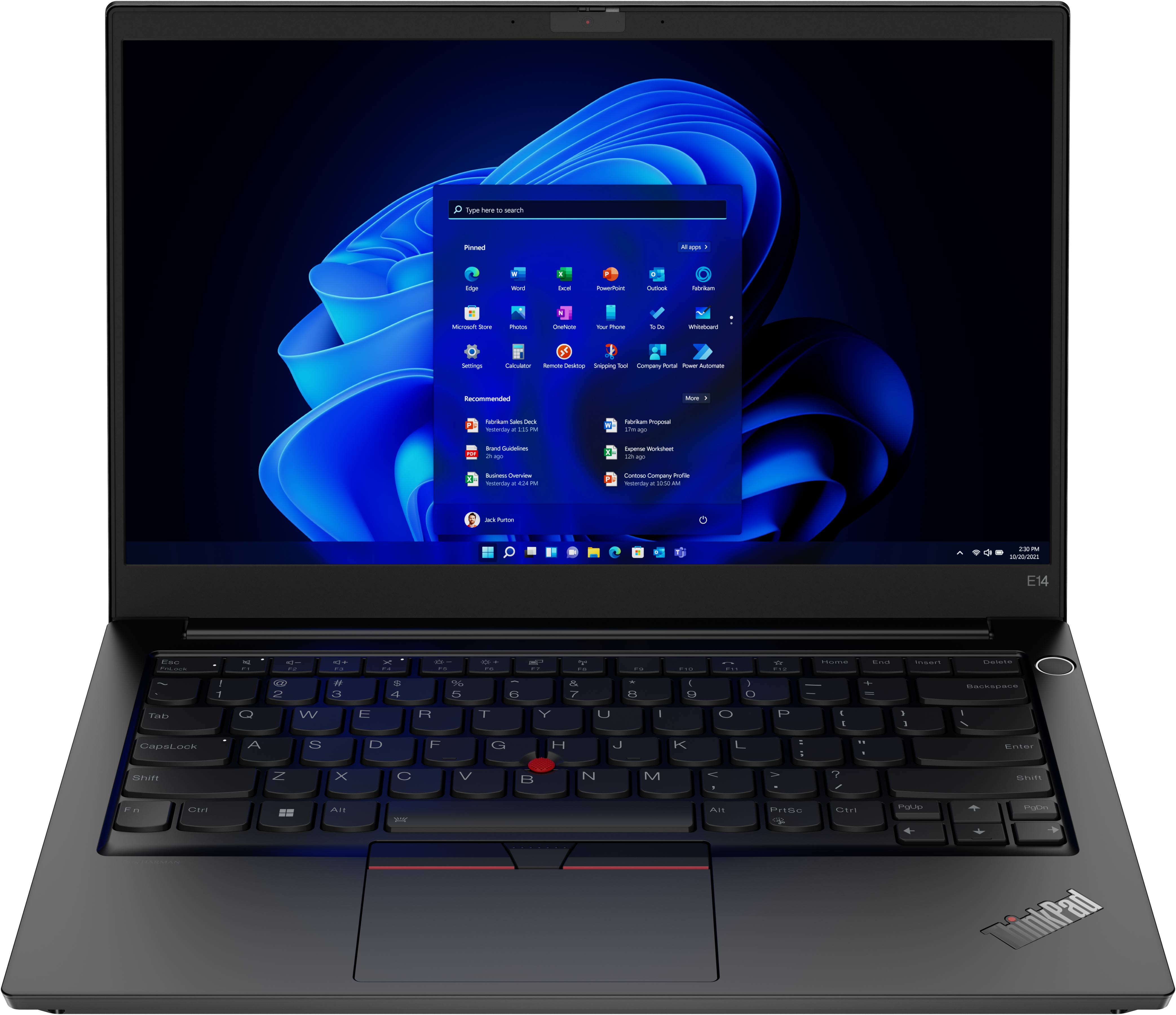 Ноутбук ThinkPad E14 Gen 4 Black (21E3006BRA) - купить в интернет