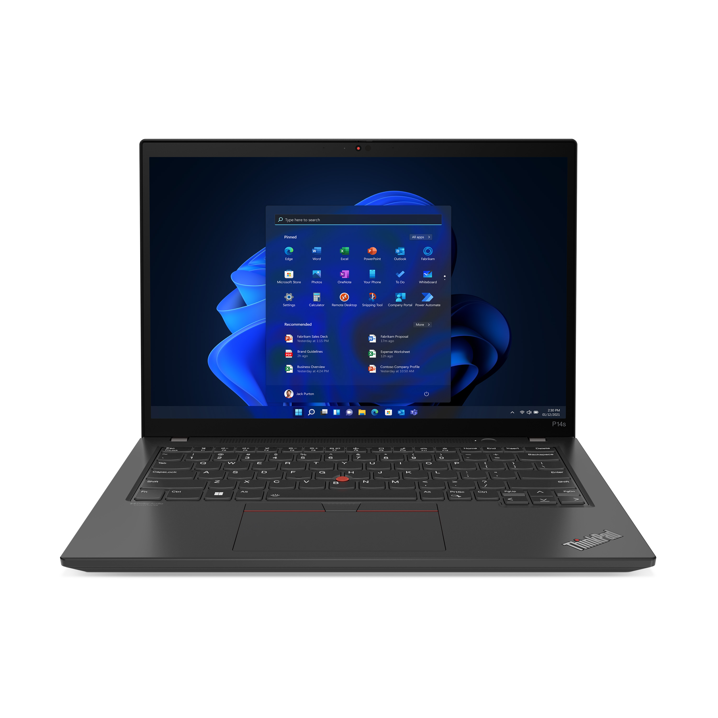 Ноутбук ThinkPad P14s Gen 4 Villi Black (21HF000JRA). Официальный