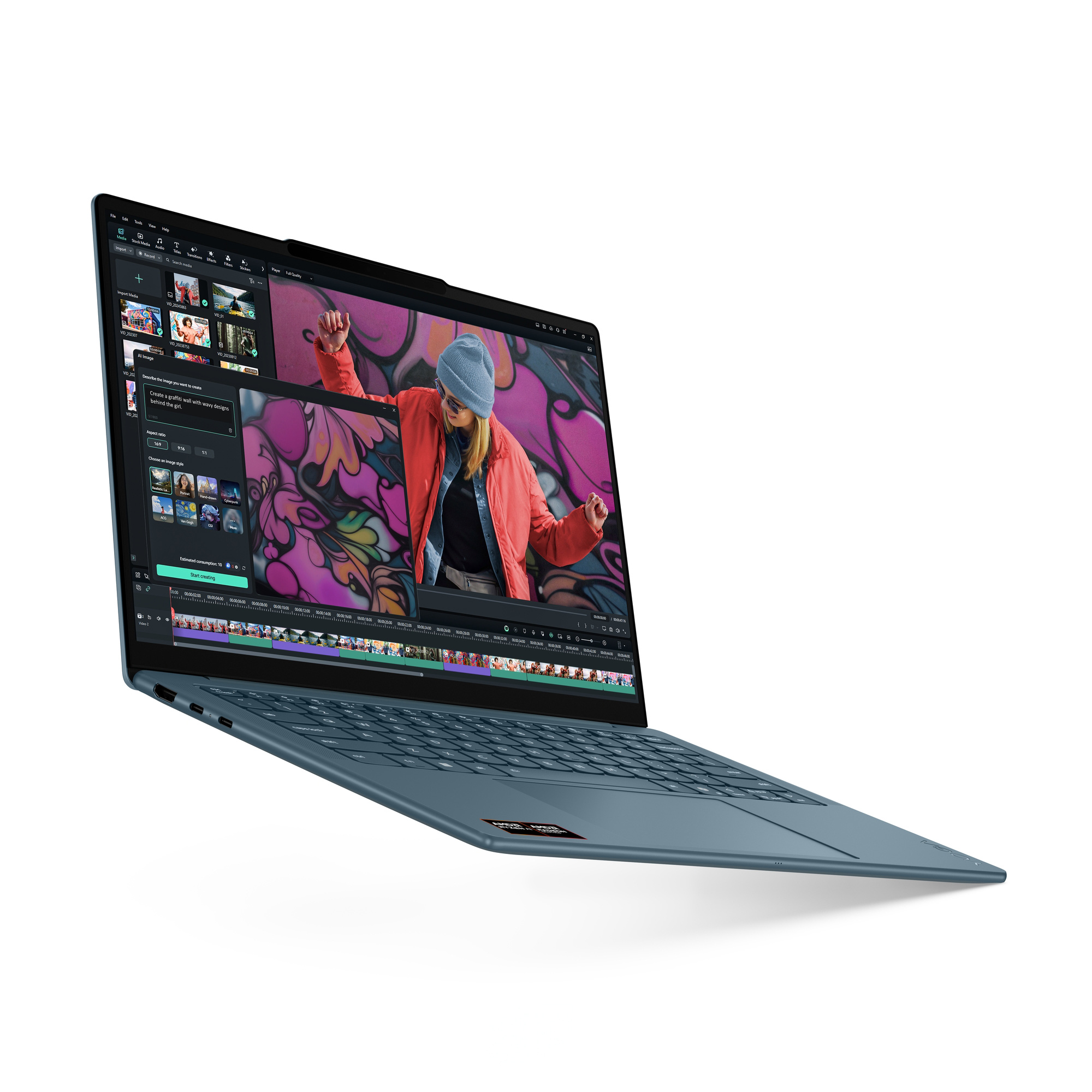 Ноутбук Yoga Slim 7 14AKP10 Tidal Teal (83JY004TRA). Офіційний