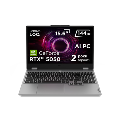 Ноутбук Lenovo LOQ 15AHP10 Luna Grey (83JG00FBRA)