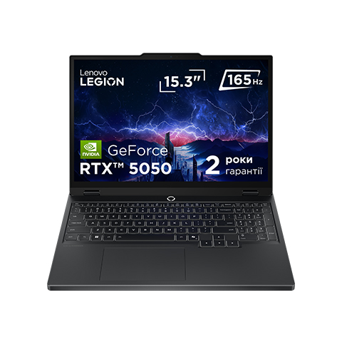 Ноутбук Lenovo Legion 5 15IRX10 NVIDIA® GeForce RTX™ 5050 Eclipse Black (83LY00T3RA)